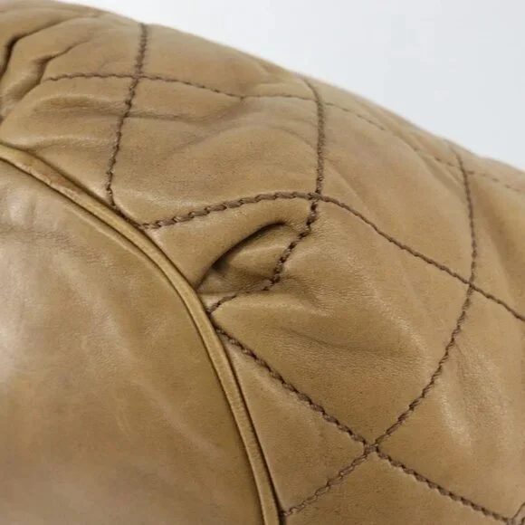 CHANEL Wild Stitch Shoulder Bag Leather Brown Gold CC Auth 144304 - Picture 4 of 16